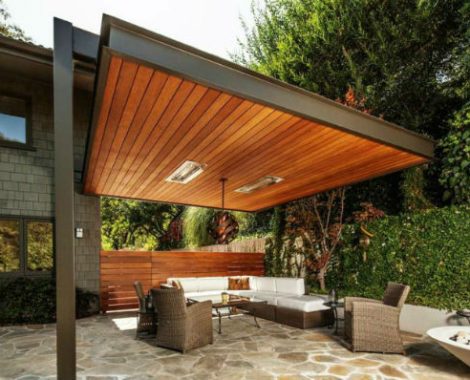 PERGOLA EN MADERA Y ACERO